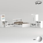 سرویس خواب ملامینه دو نفره اعیان مدل FH998 سایز 160x200 سانتی متر مجموعه 6 عددی - Image 23